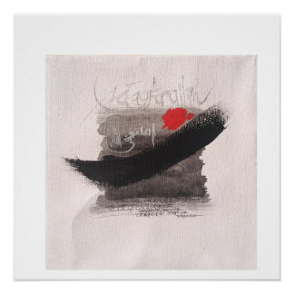 Poster ASTAGFIRULLAH calligraphie minimaliste wabi sabi