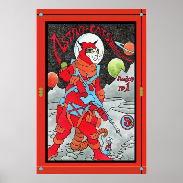 Poster "Astro-Cats" (Devant)