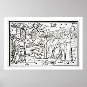 Poster Astrologistes arabes, copie d'une illustration tir