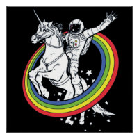 Astronaut équitation Unicorn