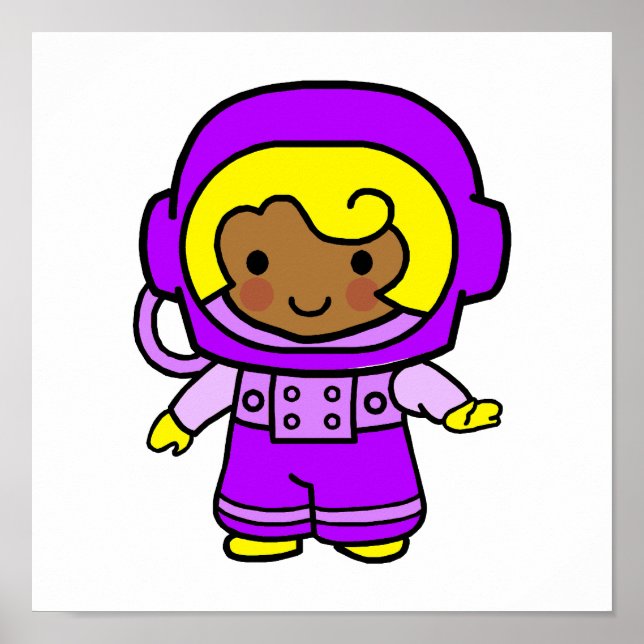 Poster Astronaut Girl 1 (Devant)