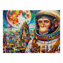 ASTRONAUTE-CHIMPANZÉE STEAMPUNK 3