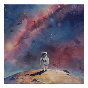 Poster Astronaute dans l'espace