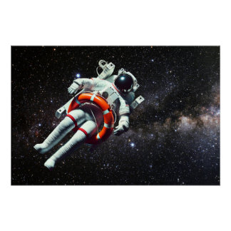 Poster Astronaute flottant