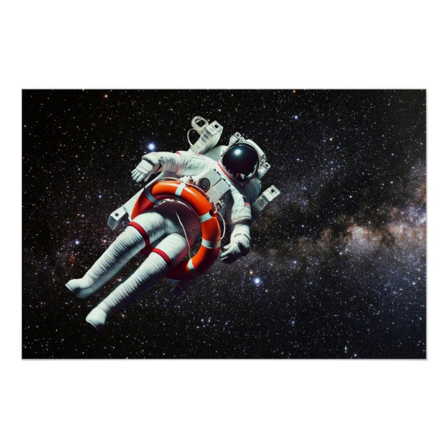 Poster Astronaute flottant (Devant)