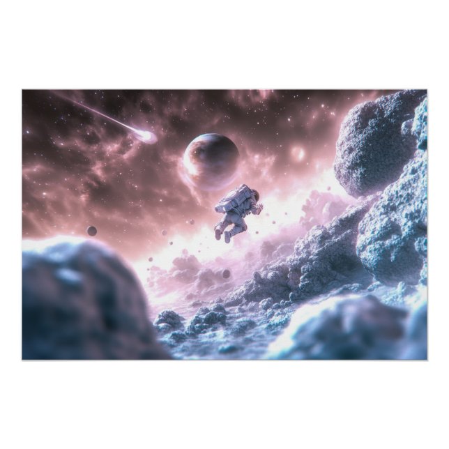 Poster Astronaute sauteur (Devant)