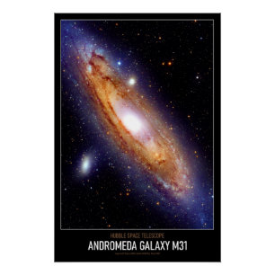 Poster Astronomie haute résolution Andromeda Galaxy M31