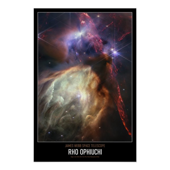 Poster Astronomie haute résolution Rho Ophiuchi (Devant)