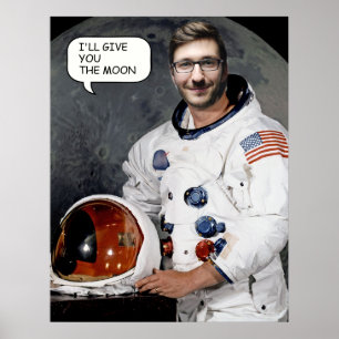 Poster astrouna face personnalisée dans le trou