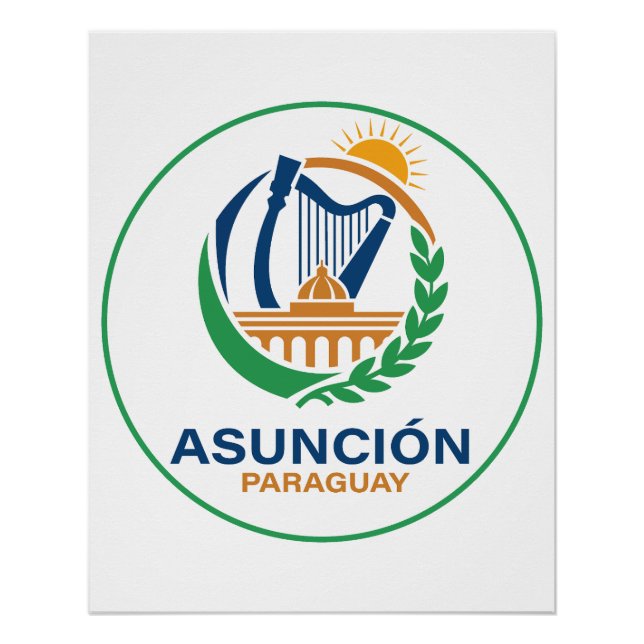 Poster Asuncion Paraguay Amérique du Sud (Devant)