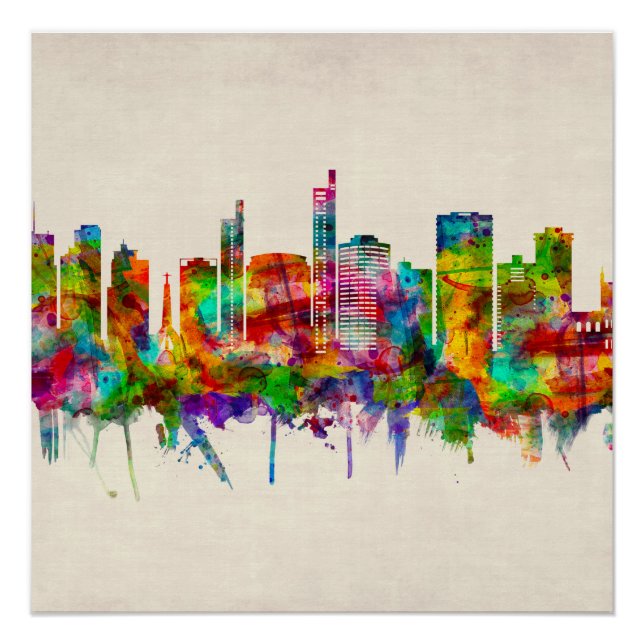 Poster Asuncion Paraguay Skyline (Devant)