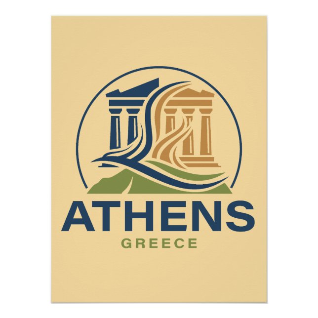 Poster Athènes Grèce Acropole Parthénon (Devant)