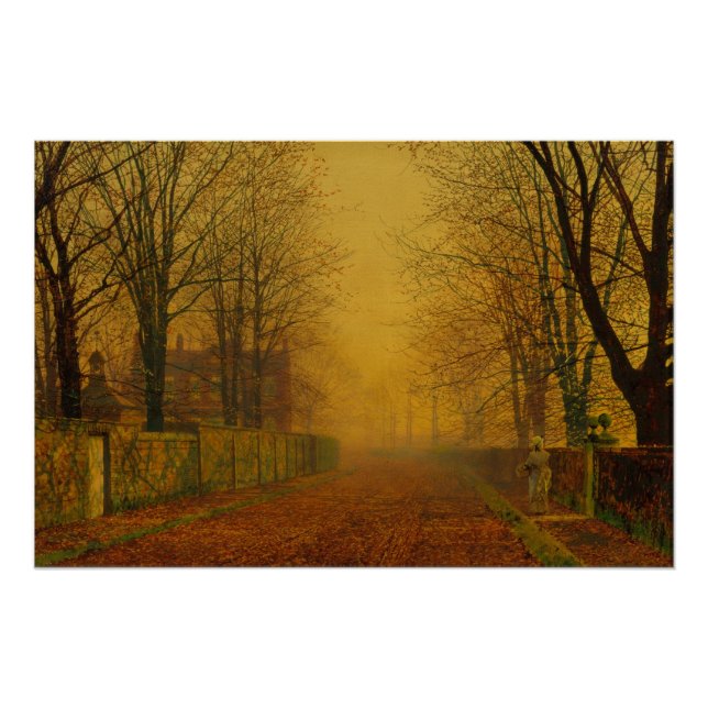 Poster Atkinson Grimshaw Evening glow CC0539 (Devant)