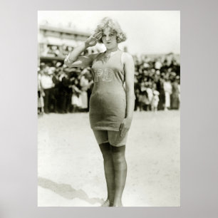 Poster Atlantic City Beauty, début des années 1900