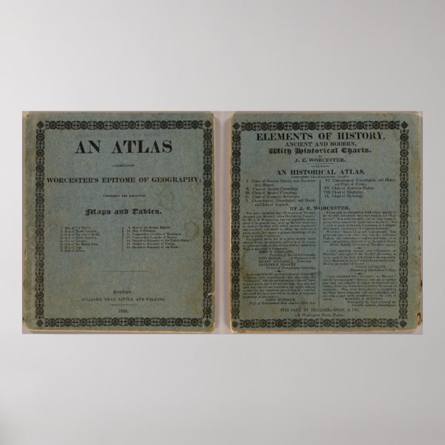 Poster Atlas accompagnant Worcester's Epitome (Devant)