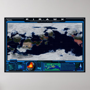 Poster Atlas de la planète Pirawk