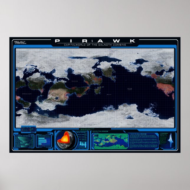 Poster Atlas de la planète Pirawk (Devant)