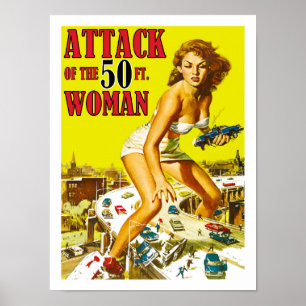 Poster Attaque de la femme de 50 pieds