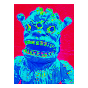 Poster Attaque de monstre de pop