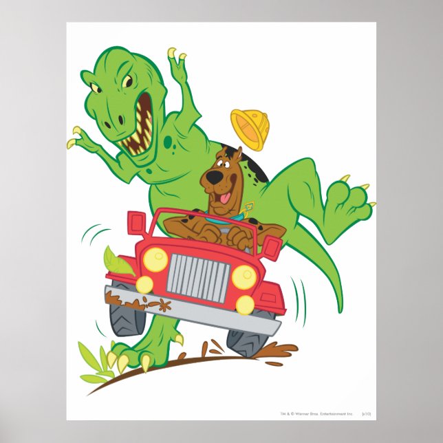 Poster Attaque Scooby Doo T-Rex (Devant)