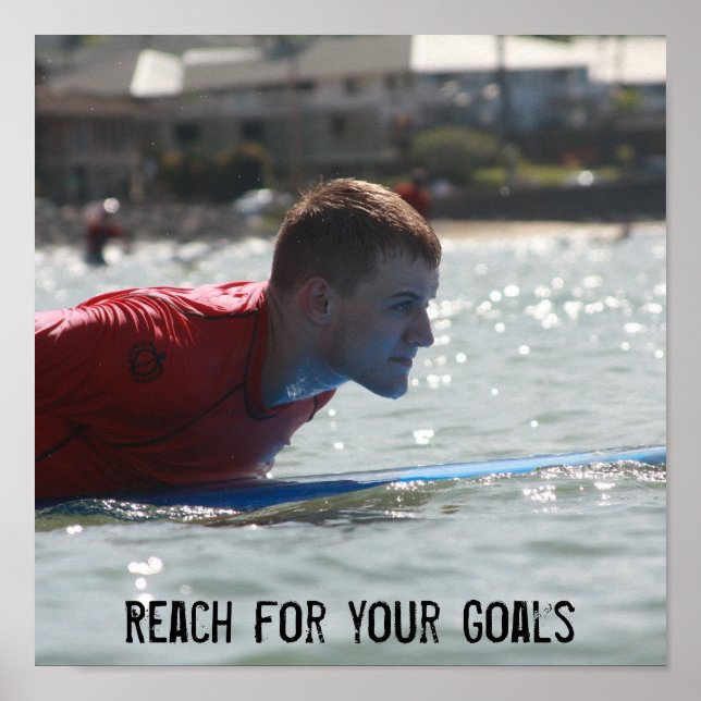 Poster Atteignez vos Objectifs - Surf (Devant)