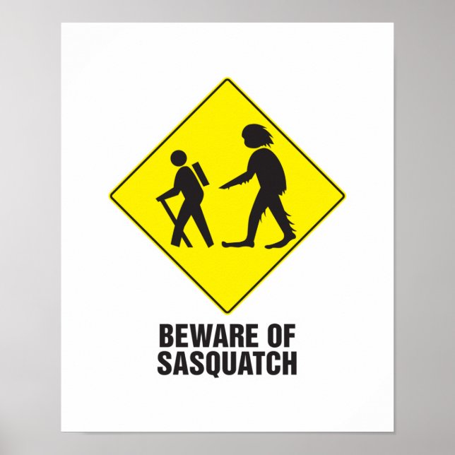 Poster Attention à Sasquatch (Devant)