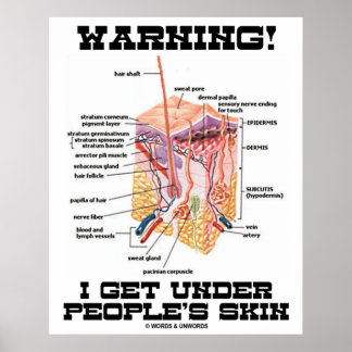 Poster Attention! Je me mets sous la peau des gens (calqu