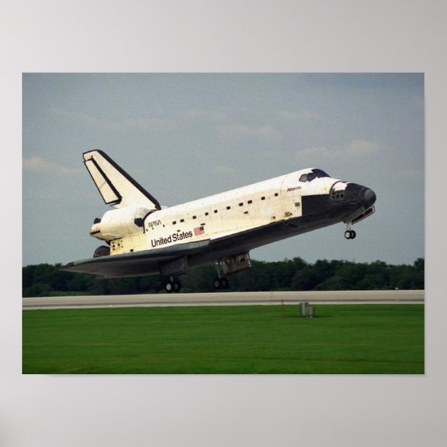 Poster Atterrissage de la navette spatiale Atlantis (STS- (Devant)