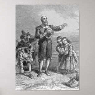 Poster Atterrissage des pèlerins, 1620