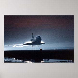 Poster Atterrissage nocturne de la navette spatiale STS-8