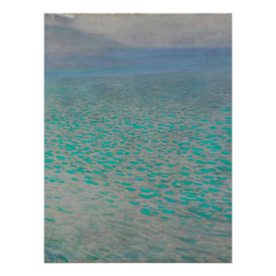 Poster Attersee, peinture de paysage côtier, Gustav Klimt