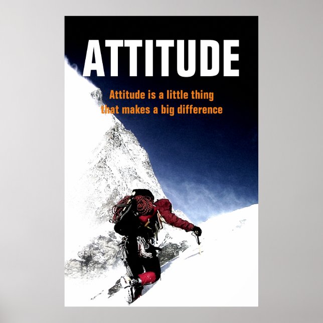 Poster Attitude de l'alpinisme en montagne Motivation (Devant)