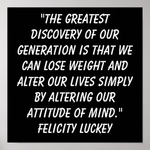 Poster Attitude de perte de poids 1