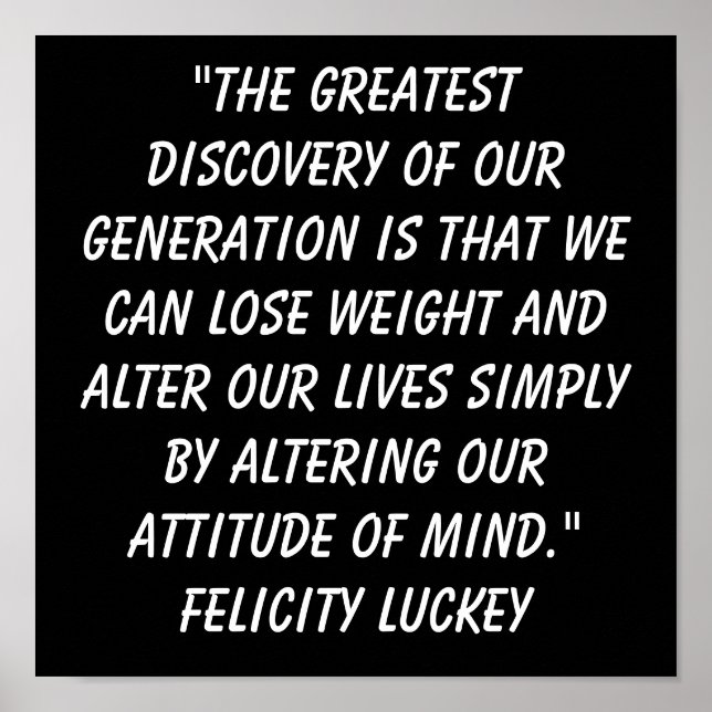 Poster Attitude de perte de poids 1 (Devant)