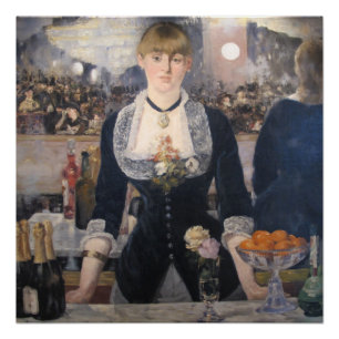 Poster Au bar des folies-bergere Edouard Manet