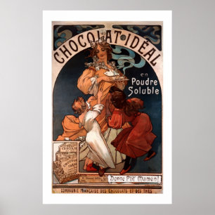 Poster au chocolat Art Nouveau Mucha