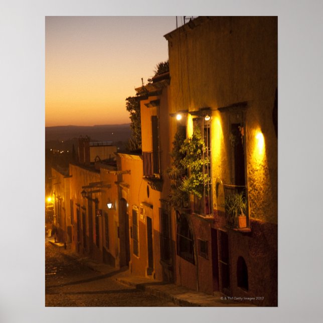 Poster Au coucher du soleil. (Devant)