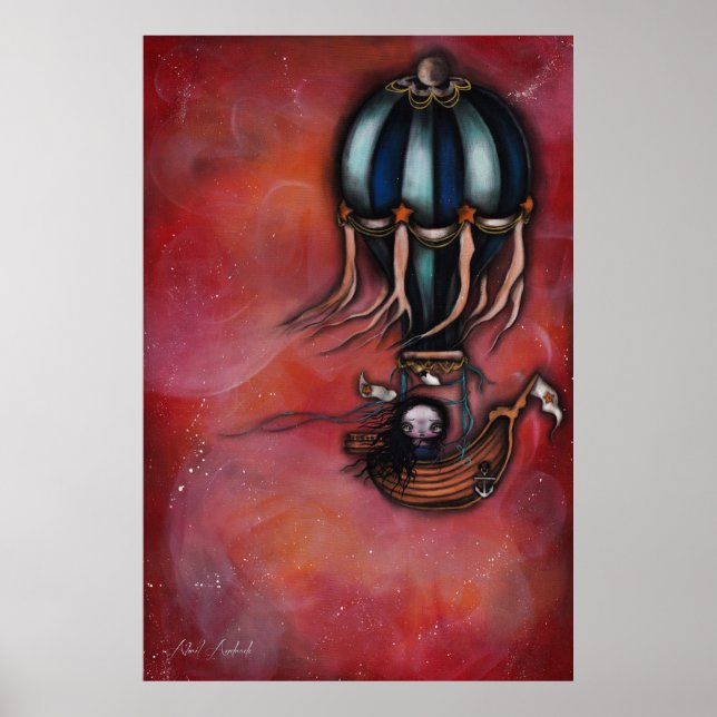 Poster Au-dessus du bateau Arc-en-ciel (Devant)