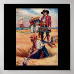 Poster au trésor de pirates