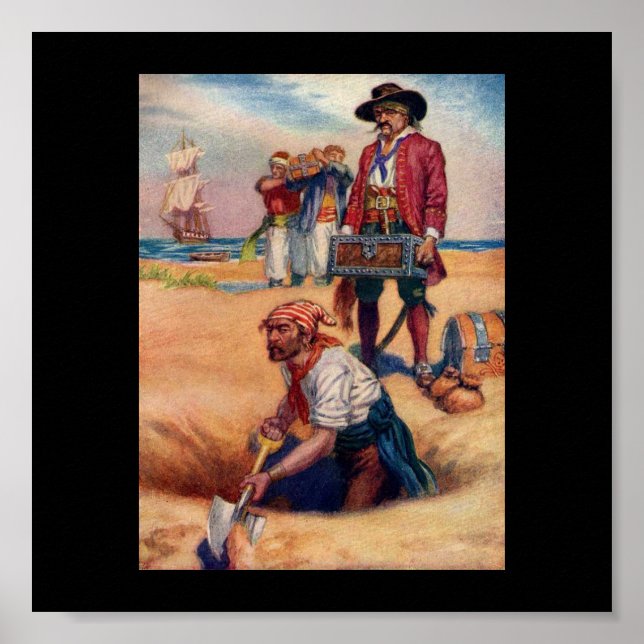 Poster au trésor de pirates (Devant)