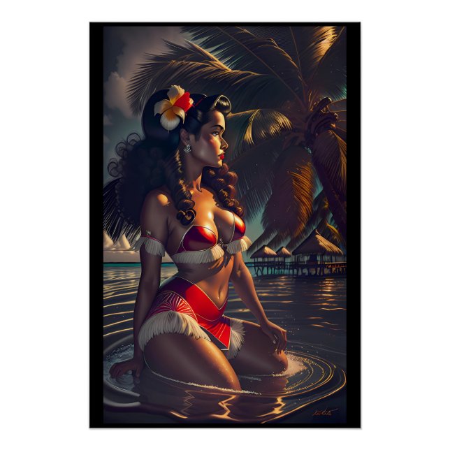 Poster Aube tropicale (Devant)