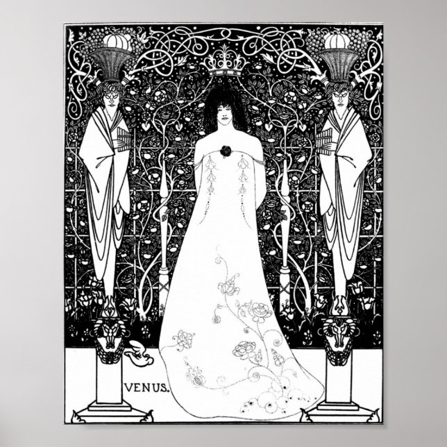 Poster Aubrey Beardsley Venus entre les dieux terminaux (Devant)