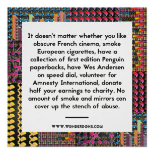 Poster Aucune quantité de cool ne peut dissimuler les abu