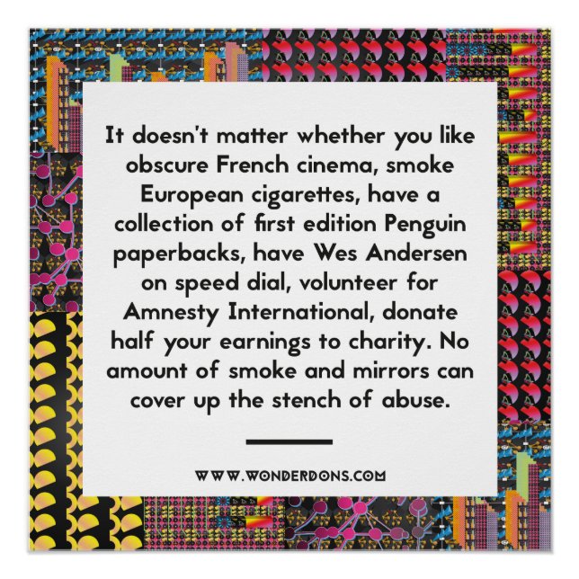 Poster Aucune quantité de cool ne peut dissimuler les abu (Devant)