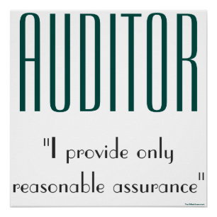 Poster "Auditeur : Je Ne Fournis Qu'Une Assurance Raisonn