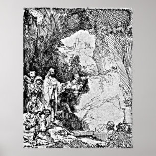 Poster Augmenter de la gravure de Lazarre Rembrandt
