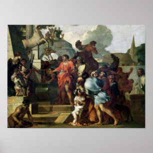 Poster Auguste devant la tombe d'Alexandre III