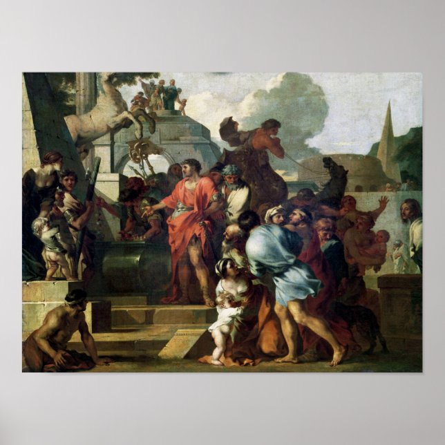 Poster Auguste devant la tombe d'Alexandre III (Devant)