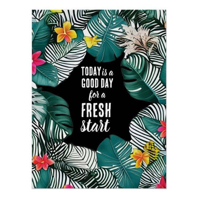 Poster Aujourd'hui est un bon jour de nouveau départ Cita (Devant)