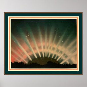 Poster Aurora Borealis de Trouvelot 16 x 20